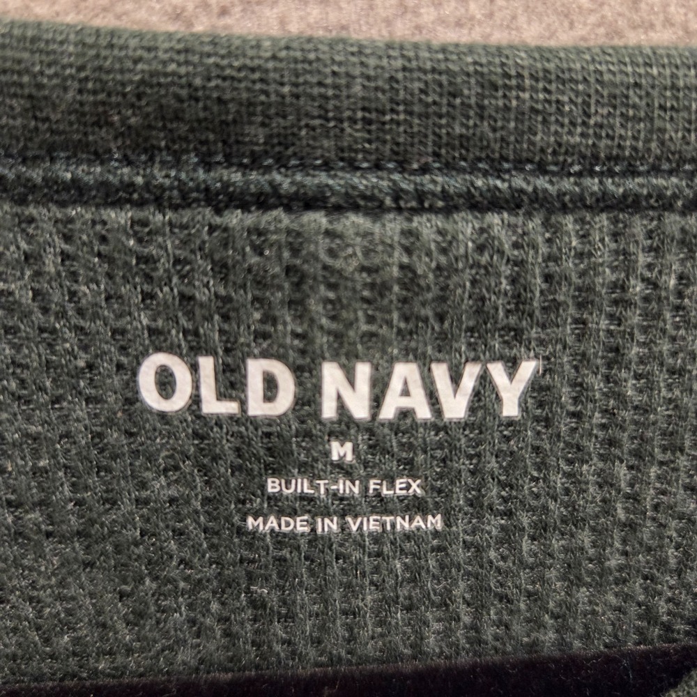 Old Navy Long Sleeve Waffle Knit Thermal T Shirt Mens Size M Gray Baselayer Y2K‎ - Picture 7 of 10